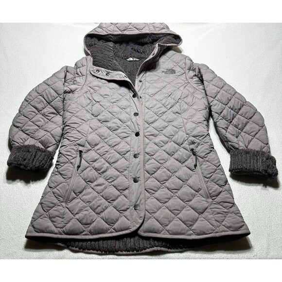 North Face Jacket Womens Size Small Purple Thermoball Fleece Lined NF0A2TEU READ - Picture 1 of 16
